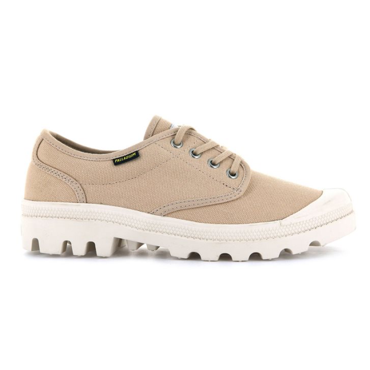 Palladium Pallabrousse Women\'s Oxfords Shoes Khaki | UK Z538-MEB